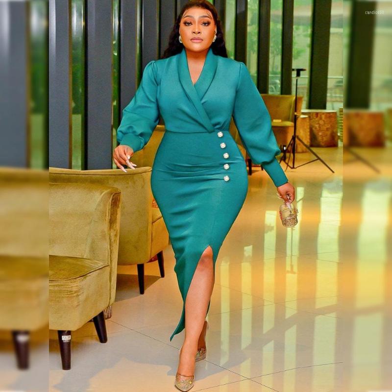 Casual Dresses Elegant Long Fall Winter 2023 Women Notched Neck Sleeve Buttons Slit Slim Dress Office Party Club Events Wear, Green
Casual Dresses Elegant Long Fall Winter 2023 Women Notched Neck Sleeve Buttons Slit Slim Dress Office Party Club Events Wear, Green