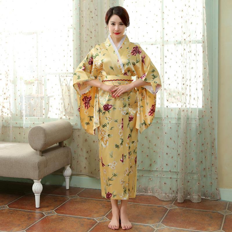 Ethnic Clothing Japanese Kimono Retro Flower Printed Ladies Home Cloth Simple Natural Long-sleeved Nightdress Geisha Performance Yukata Dres
Ethnic Clothing Japanese Kimono Retro Flower Printed Ladies Home Cloth Simple Natural Long-sleeved Nightdress Geisha Performance Yukata Dres