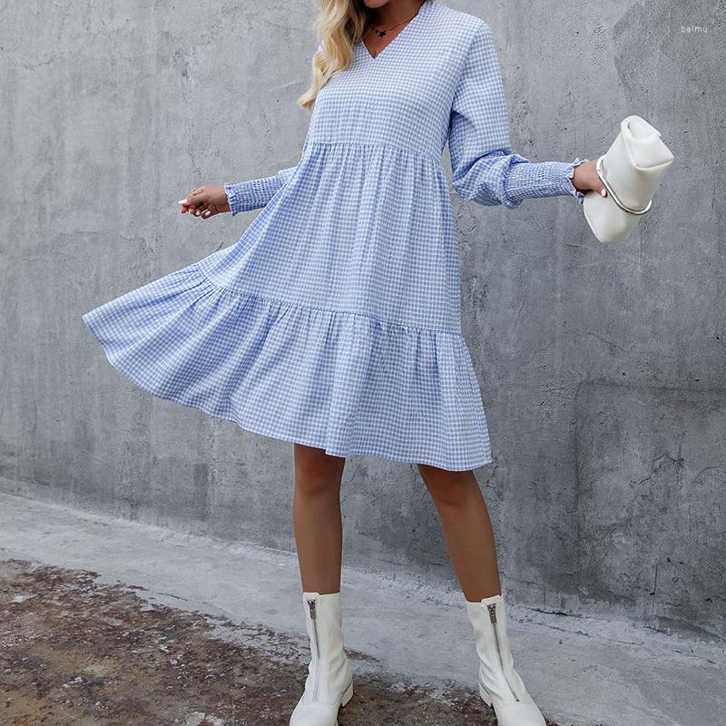 Casual Dresses OMSJ Plaid Print Ruffles Hem Ladies Simple Cute 2023 Trendy Women Loose Long Sleeve V-neck Classy Picnic Street Clothing, Black
Casual Dresses OMSJ Plaid Print Ruffles Hem Ladies Simple Cute 2023 Trendy Women Loose Long Sleeve V-neck Classy Picnic Street Clothing, Black