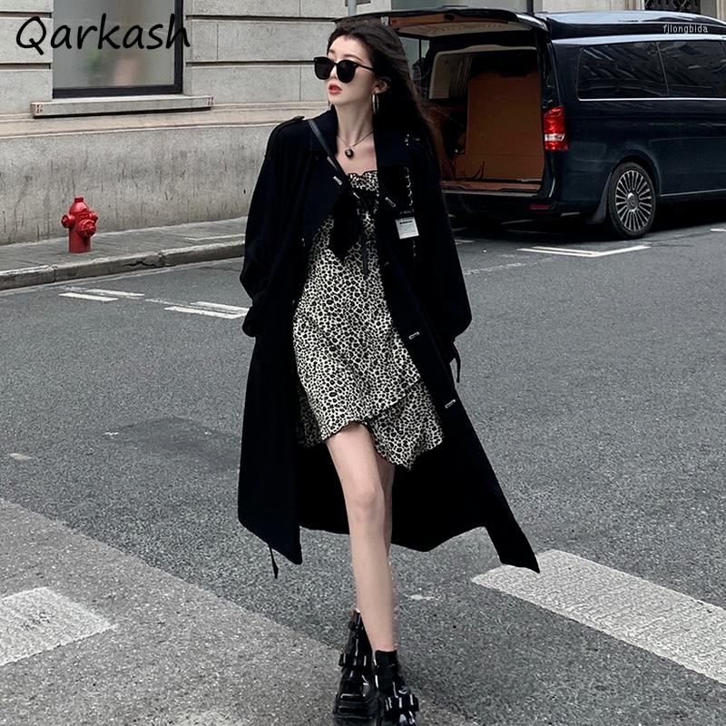 Women' Trench Coats Women Long Loose Ulzzang Streetwear Ly Fashion Windbreaker Classic BF All-match Double Breasted Vintage Clothing, Black with sashes
Women' Trench Coats Women Long Loose Ulzzang Streetwear Ly Fashion Windbreaker Classic BF All-match Double Breasted Vintage Clothing, Black with sashes