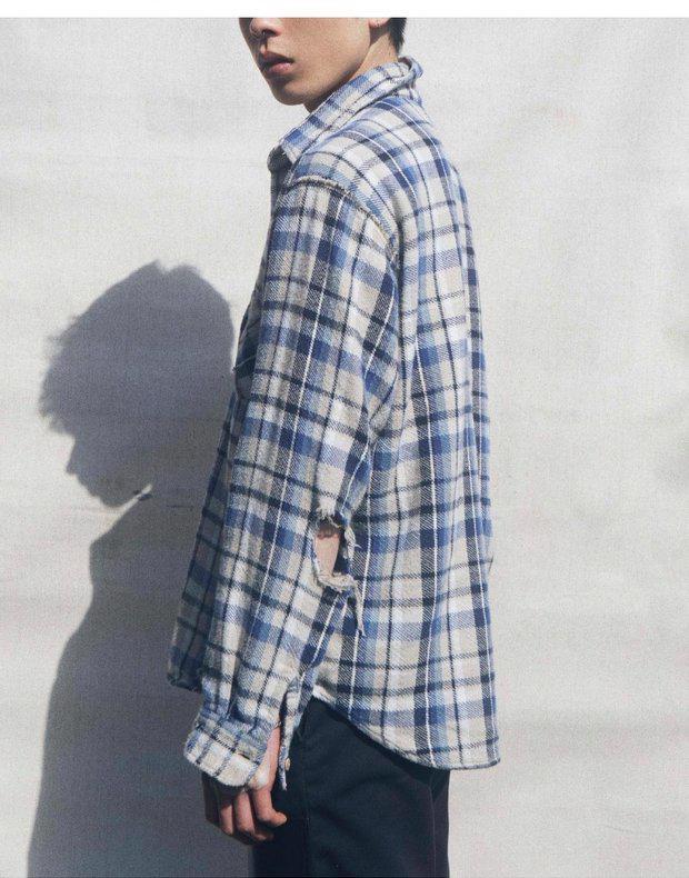 Men Shirts Women Plaid Flannel Casual Retro Long Sleeve Shirt Coat Cotton with Hole, Blue
Men Shirts Women Plaid Flannel Casual Retro Long Sleeve Shirt Coat Cotton with Hole, Blue