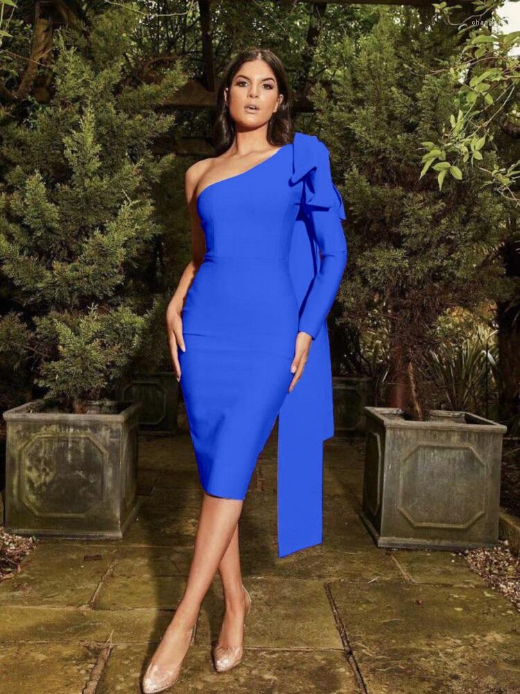 Casual Dresses BEAUKEY Sexy Blue Bandage Dress Women 2023 One Shoulder Long Sleeve Orange Black Bow Evening Party Club Bodycon Vestido
Casual Dresses BEAUKEY Sexy Blue Bandage Dress Women 2023 One Shoulder Long Sleeve Orange Black Bow Evening Party Club Bodycon Vestido