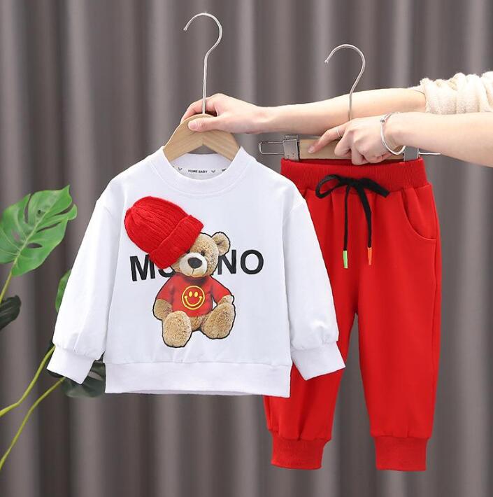 2023 Spring Children Outfits Autumn Baby Boys Girls Clothing Sets Toddler Kids Sportswear Infant Cartoon Bear T Shirt Pants, Red
2023 Spring Children Outfits Autumn Baby Boys Girls Clothing Sets Toddler Kids Sportswear Infant Cartoon Bear T Shirt Pants, Red