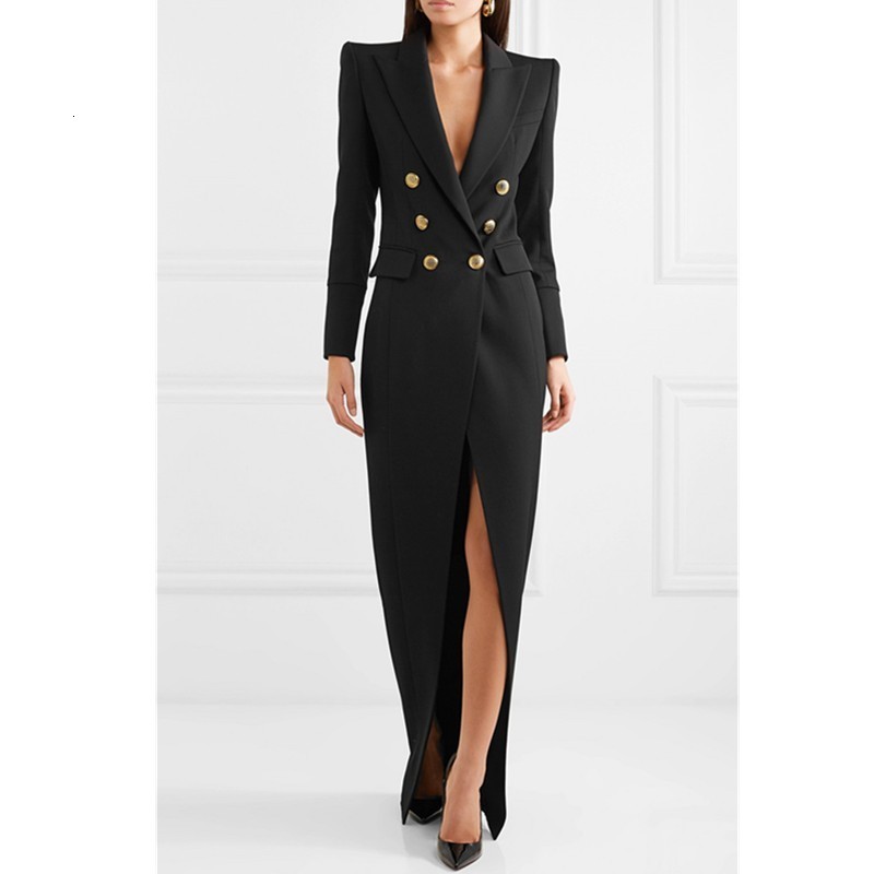 Women's Suits Blazers European Style Commute Autumn Coat Xlong Office Sexy Front Slit Blazer Double Breasted Back Zipper Maxi 230203, Dark grey
Women's Suits Blazers European Style Commute Autumn Coat Xlong Office Sexy Front Slit Blazer Double Breasted Back Zipper Maxi 230203, Dark grey