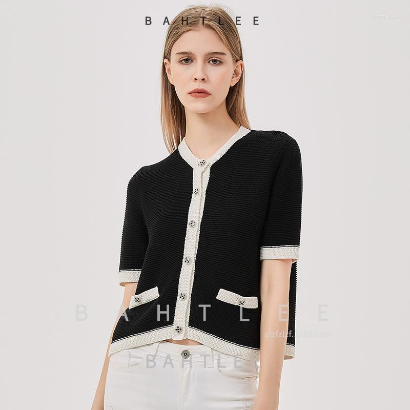 Women' Knits BAHTLEE Summer Women Linen Short Sleeve O-Neck Cardigan Button Sptriped Pocket Knitted Sweaters Breathe Freely, Black
Women' Knits BAHTLEE Summer Women Linen Short Sleeve O-Neck Cardigan Button Sptriped Pocket Knitted Sweaters Breathe Freely, Black