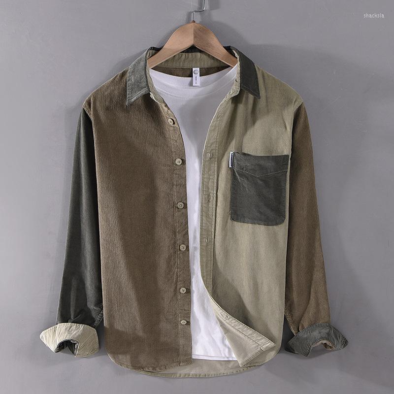 Men's Casual Shirts 2023 Spring Men's Color Matching Corduroy Long Sleeve Shirt Fashion Loose Pure Contrast Cotton Blouse For Man, Gray
Men's Casual Shirts 2023 Spring Men's Color Matching Corduroy Long Sleeve Shirt Fashion Loose Pure Contrast Cotton Blouse For Man, Gray