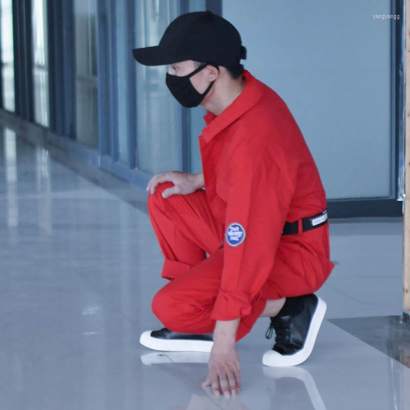 Men' Pants YUTU&MM Homemade Red Cotton Street Style Jumpsuit Long Sleeve Trousers Multi Pocket Shirt Collar Cargo
Men' Pants YUTU&MM Homemade Red Cotton Street Style Jumpsuit Long Sleeve Trousers Multi Pocket Shirt Collar Cargo