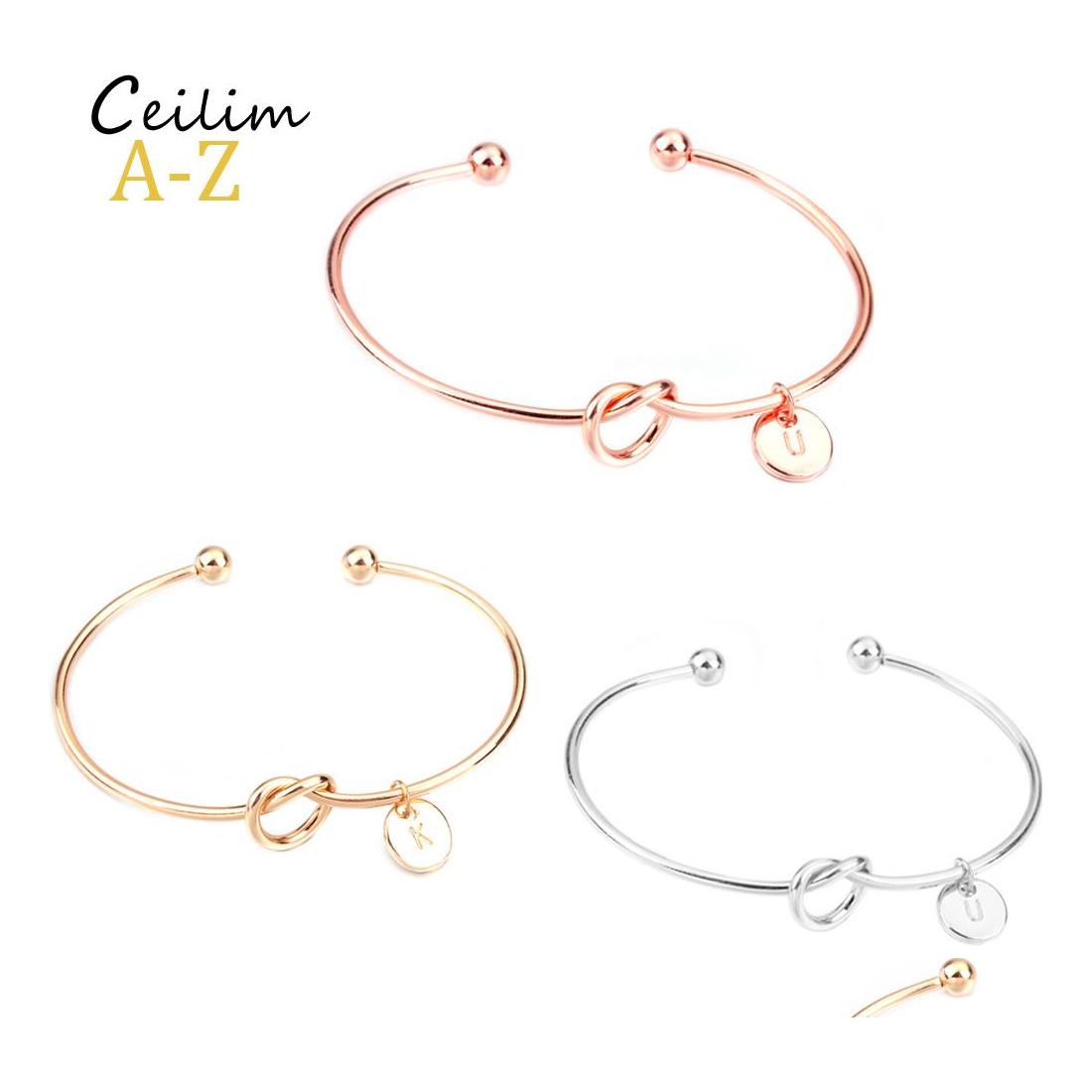 Bangle 26 Letter Rose Gold Sier Love Knot Bracelet Girl Will You Be My Bridesmaid Jewelry Personality Round Pendant Chain Drop Deliv Otrk9
Bangle 26 Letter Rose Gold Sier Love Knot Bracelet Girl Will You Be My Bridesmaid Jewelry Personality Round Pendant Chain Drop Deliv Otrk9