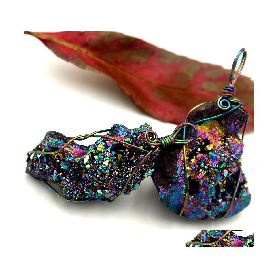 Pendant Necklaces Natural Agate Crystal Tooth Cluster Rough Stone Necklace Electroplating Colorf Handwound Copper Wire Diy Drop Deli Dhlfu
Pendant Necklaces Natural Agate Crystal Tooth Cluster Rough Stone Necklace Electroplating Colorf Handwound Copper Wire Diy Drop Deli Dhlfu