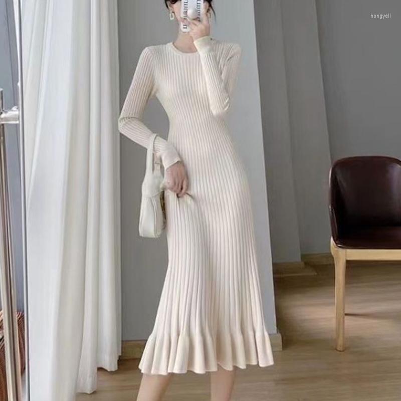 Casual Dresses Women's Solid Color Knitting Long Dress Autumn Winter Lady Korean Graceful Ruffle Bottoming 2023 Spring Sweater, Pink
Casual Dresses Women's Solid Color Knitting Long Dress Autumn Winter Lady Korean Graceful Ruffle Bottoming 2023 Spring Sweater, Pink