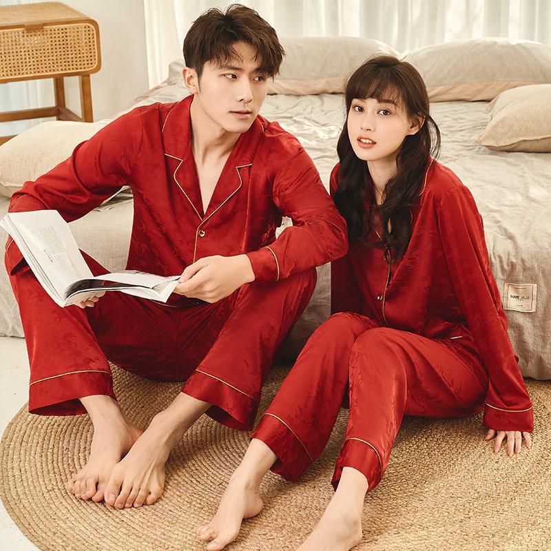Men's Sleepwear FZSLCYIYI Summer Jacquard Satin Ice Silk Pajamas Sets Couple Pijama Lover Night Suit Men & Women Casual Home Clothing, Women burgundy
Men's Sleepwear FZSLCYIYI Summer Jacquard Satin Ice Silk Pajamas Sets Couple Pijama Lover Night Suit Men & Women Casual Home Clothing, Women burgundy