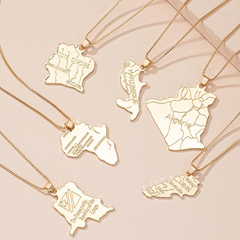 Chains GSOLD Africa Geographic Map Plate Pendant Necklace Algeria Lebanon Sweater Chain For Women Simple Retro Neck Jewelry
Chains GSOLD Africa Geographic Map Plate Pendant Necklace Algeria Lebanon Sweater Chain For Women Simple Retro Neck Jewelry