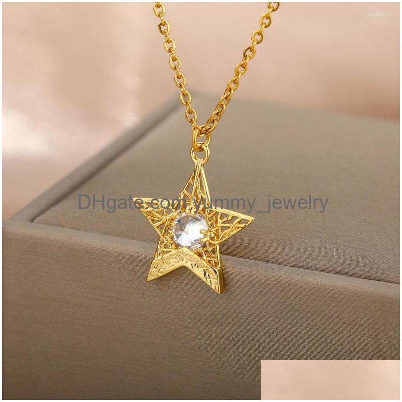 Pendant Necklaces Star Zircon Necklace For Women Stainless Steel Cubic Zirconia Pentagram Vintage Crystal Jewelry Accessories Drop D Dhzxp
Pendant Necklaces Star Zircon Necklace For Women Stainless Steel Cubic Zirconia Pentagram Vintage Crystal Jewelry Accessories Drop D Dhzxp