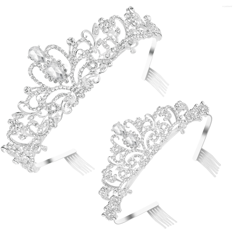 Bandanas Frcolor 2pcs Exquisite Rhinestone Crown Tiara Women Crystal Birthday Headdress With Comb Pin For Bridesmaid Wedding Flower Girl
Bandanas Frcolor 2pcs Exquisite Rhinestone Crown Tiara Women Crystal Birthday Headdress With Comb Pin For Bridesmaid Wedding Flower Girl