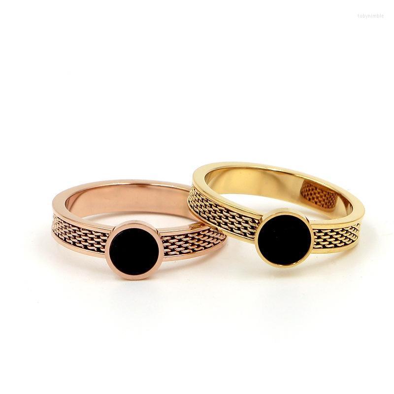 Wedding Rings Chic Black Round Rose Gold Color Fashion Titanium Steel Jewelry Birthday Gift Woman Never Fade Drop Toby22
Wedding Rings Chic Black Round Rose Gold Color Fashion Titanium Steel Jewelry Birthday Gift Woman Never Fade Drop Toby22
