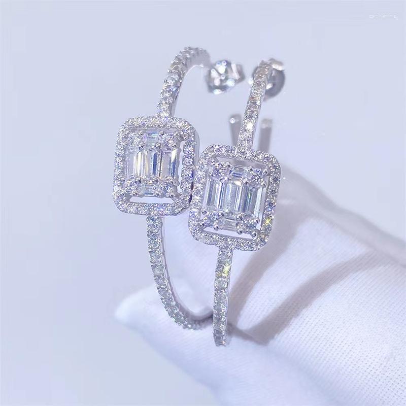 Hoop Earrings Trendy S925 Sterling Silver Square Emerald 5A Zircon Big Women INS Jewelry Geometric Anniversary Gift
Hoop Earrings Trendy S925 Sterling Silver Square Emerald 5A Zircon Big Women INS Jewelry Geometric Anniversary Gift