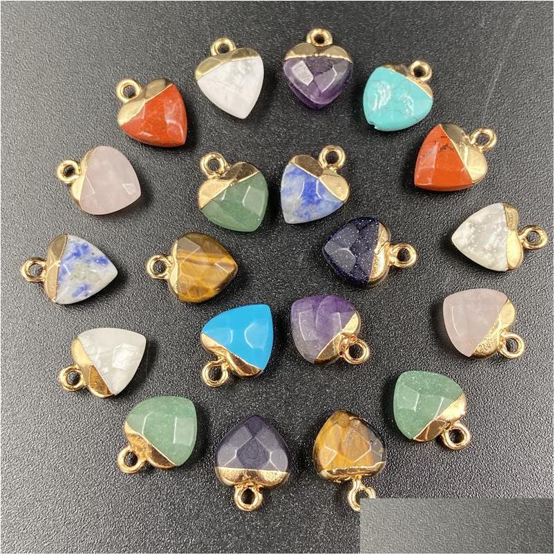 Charms Gold Plating Heart Shape Natural Stone Agate Crystal Turquoises Jades Opal Stones Pendant For Jewelry Making Earrings Dhgarden Dhxla
Charms Gold Plating Heart Shape Natural Stone Agate Crystal Turquoises Jades Opal Stones Pendant For Jewelry Making Earrings Dhgarden Dhxla
