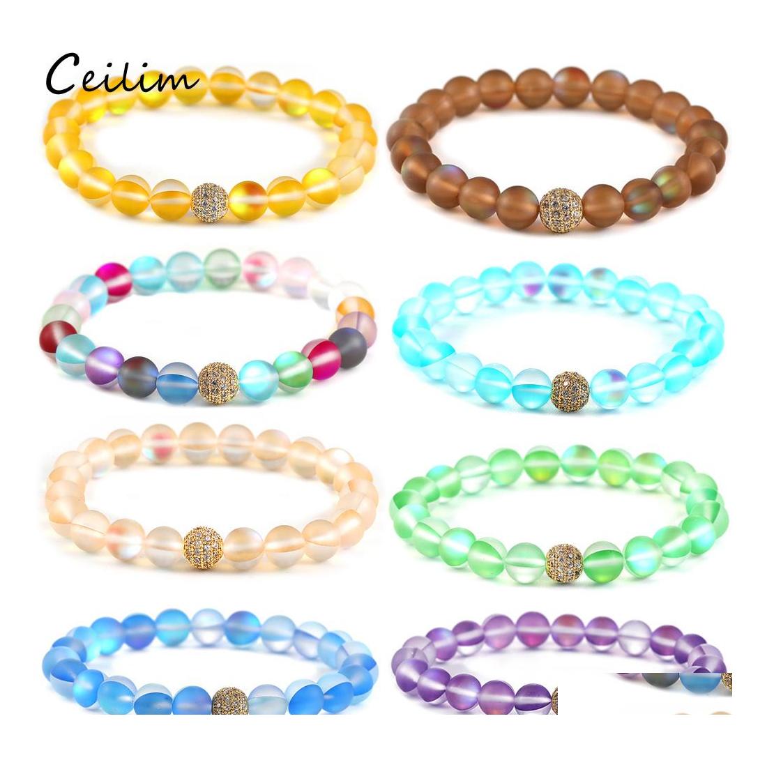 Beaded Strands Glass Natural Flash Stone Beaded Bracelet For Women Men 12 Colors Moonstone Dl Polish Frosted Zircon Micro Paved Bea Ot5Jf
Beaded Strands Glass Natural Flash Stone Beaded Bracelet For Women Men 12 Colors Moonstone Dl Polish Frosted Zircon Micro Paved Bea Ot5Jf