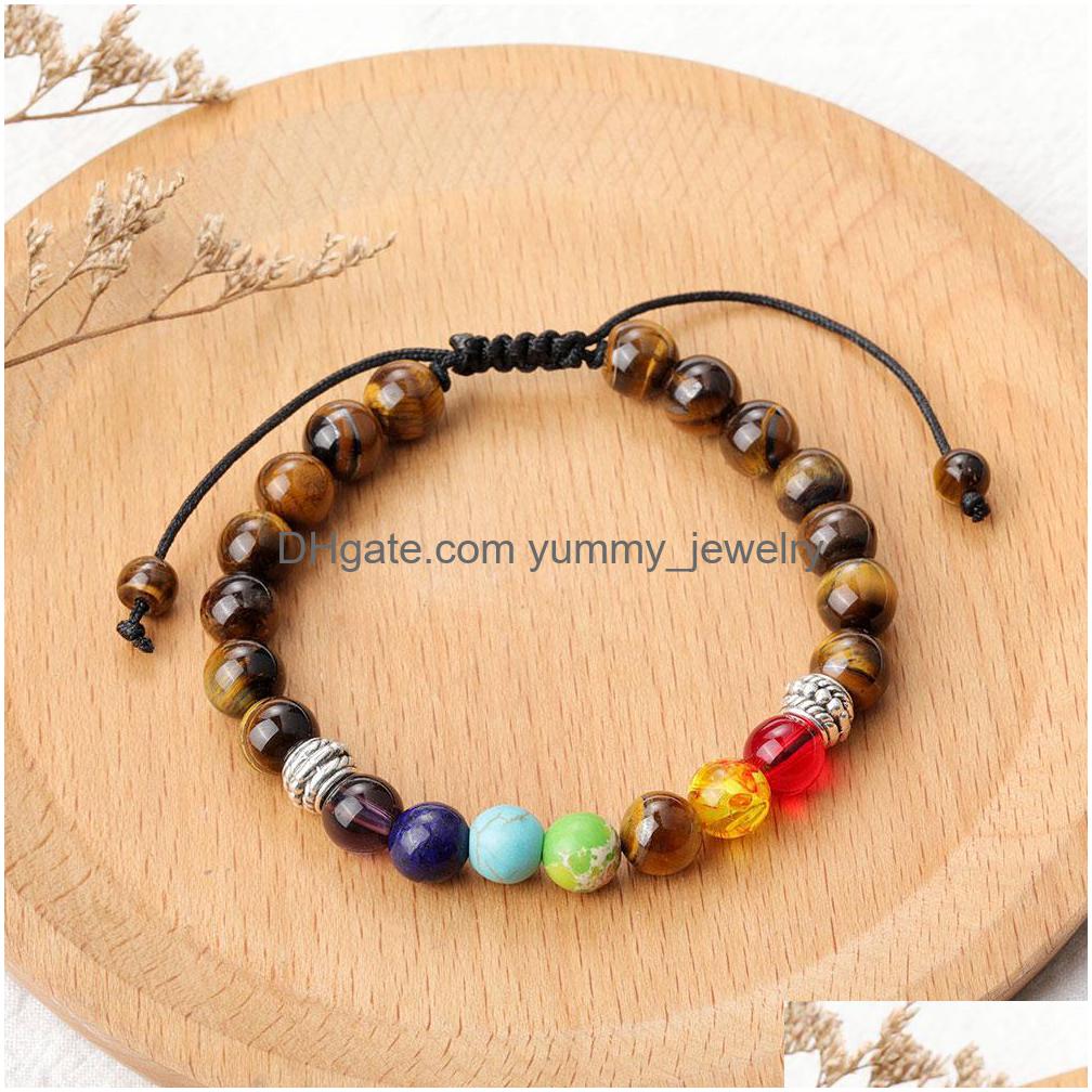 Beaded Strands 8Mm Natural Stone Tiger Eye Bead Bracelets 7 Chakra Healing Braid Drop Delivery Jewelry Dhuu5
Beaded Strands 8Mm Natural Stone Tiger Eye Bead Bracelets 7 Chakra Healing Braid Drop Delivery Jewelry Dhuu5