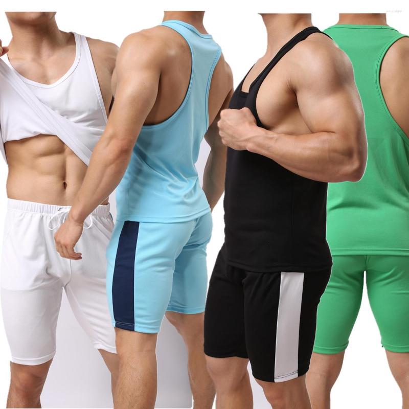 Undershirts Cotton Men Clothes Set Sexy Mens Tank Tops Sleeveless T-shirts Vest Casual Jogging Pants Sport Shorts Underwear, White top
Undershirts Cotton Men Clothes Set Sexy Mens Tank Tops Sleeveless T-shirts Vest Casual Jogging Pants Sport Shorts Underwear, White top