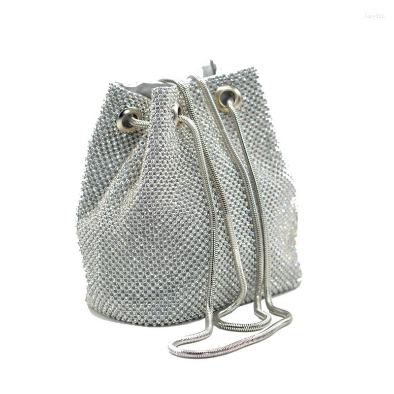 Evening Bags Handle Silver Shining Crystal Rhinestones Clutch Bag Purses And Handbag Luxury Designer Shoulder Bucket Purse, Black
Evening Bags Handle Silver Shining Crystal Rhinestones Clutch Bag Purses And Handbag Luxury Designer Shoulder Bucket Purse, Black
