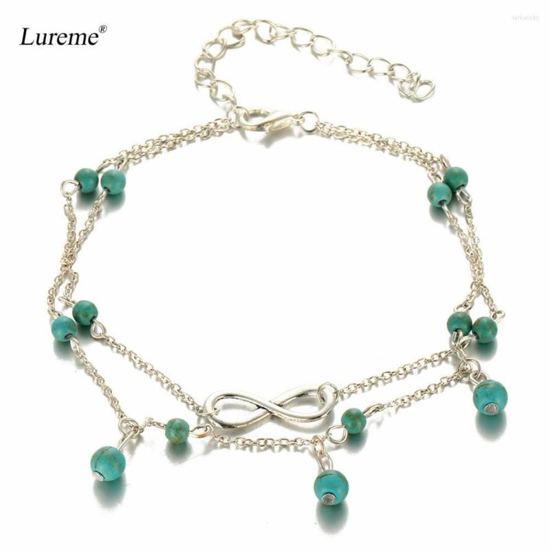 Anklets Lureme Simple Layered Green Stone Beaded And Infinity Anklet Beach Foot Jewelry For Women Drop (bl003224)
Anklets Lureme Simple Layered Green Stone Beaded And Infinity Anklet Beach Foot Jewelry For Women Drop (bl003224)