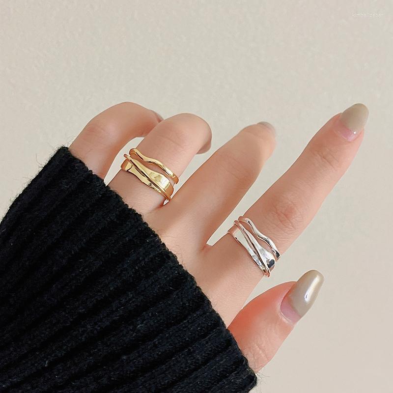 Wedding Rings Irregular Silver Color Trendy Elegant Twist Two Circle For Women Couple Simple Geometric Handmade Jewelry Adjustable
Wedding Rings Irregular Silver Color Trendy Elegant Twist Two Circle For Women Couple Simple Geometric Handmade Jewelry Adjustable