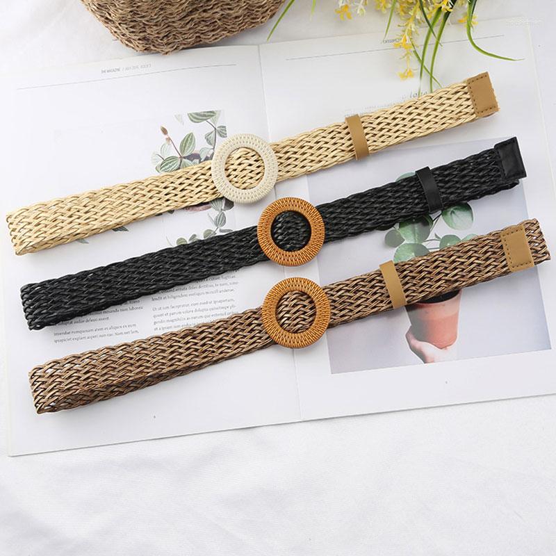 Belts Boho Vintage Women Belt Fake Straw Round Buckle Woven Waist Summer Plastic Wooden Smooth Hollow Breathable, Beige
Belts Boho Vintage Women Belt Fake Straw Round Buckle Woven Waist Summer Plastic Wooden Smooth Hollow Breathable, Beige