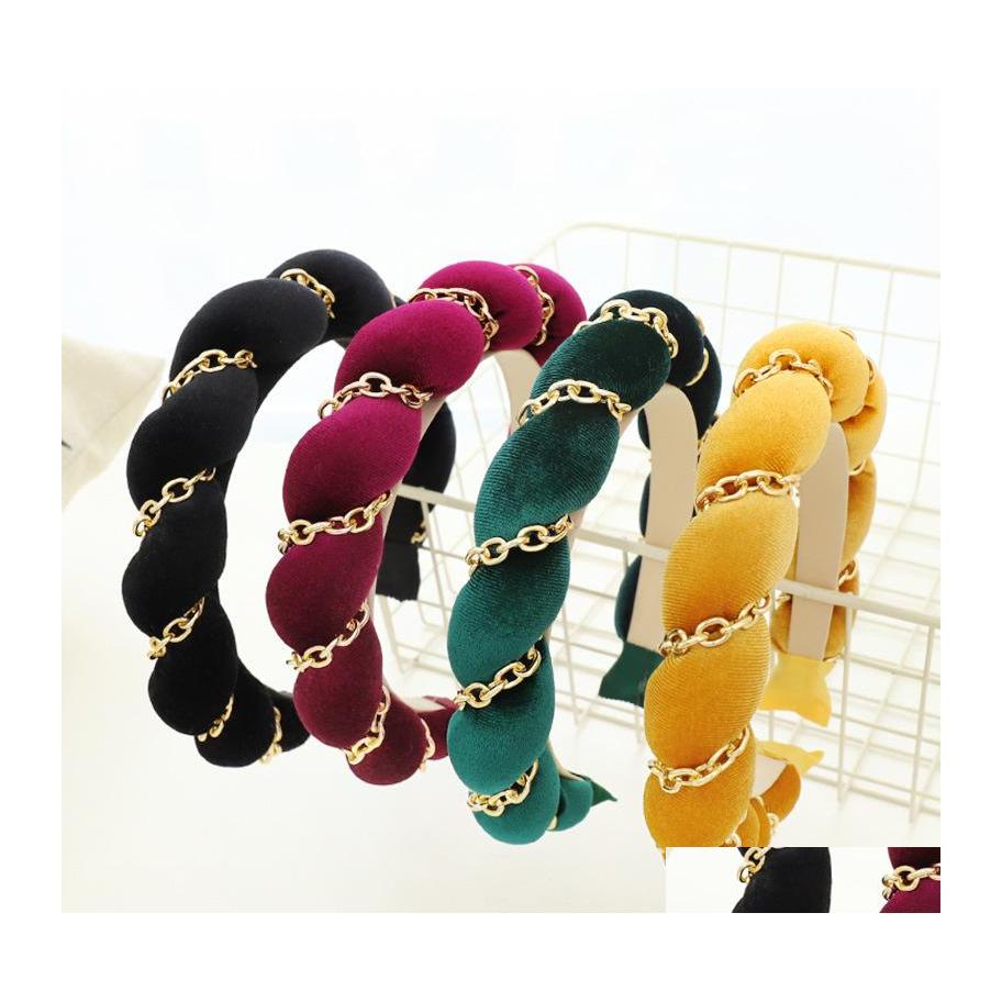 Headbands 2022 Fashion Womens Candy Color Hairband Thickened Sponge Headband Alloy Chain Braid Turban Individuality Hair Accessories Dh1Ry
Headbands 2022 Fashion Womens Candy Color Hairband Thickened Sponge Headband Alloy Chain Braid Turban Individuality Hair Accessories Dh1Ry