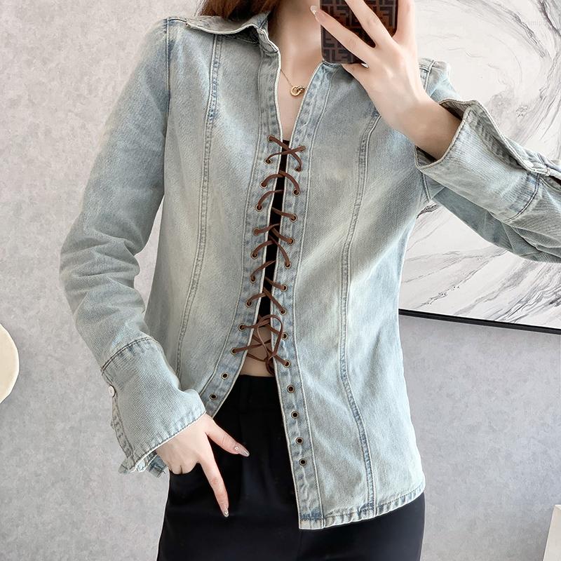 Women' Jackets 2023 For Women Korean Cross Tie Design Is Sexy Long Sleeve Denim, Light blue
Women' Jackets 2023 For Women Korean Cross Tie Design Is Sexy Long Sleeve Denim, Light blue