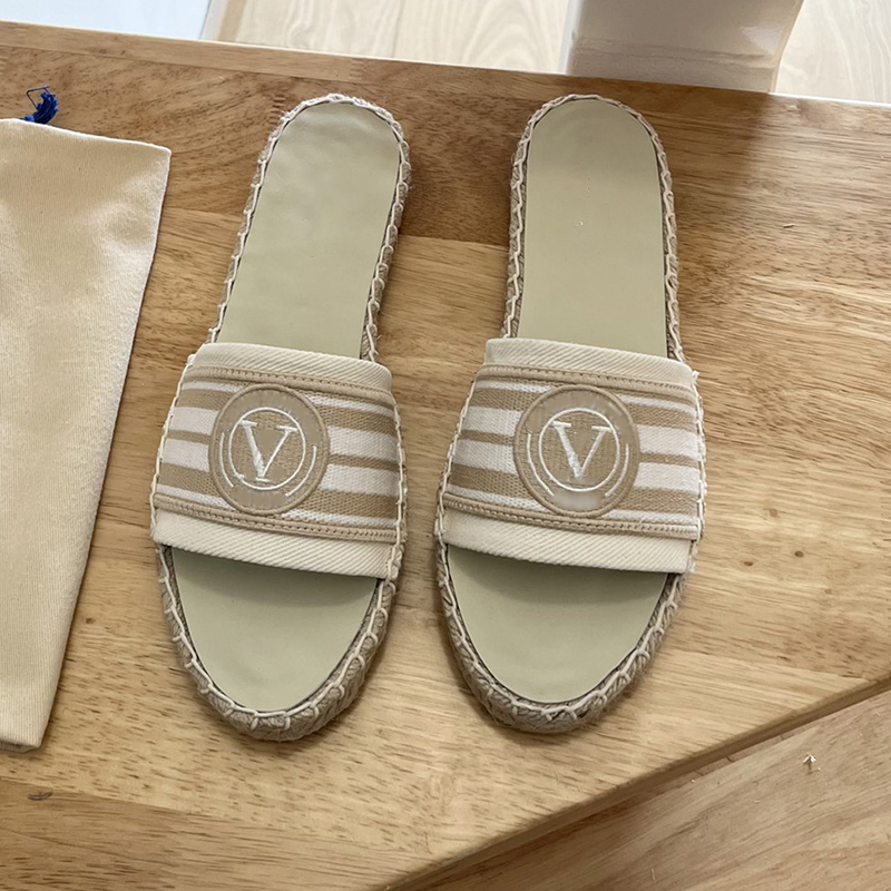 Womens Slippers Canvas Alphabet Printed Fisherman's Shoes Flat Sandals Flip-flops Mocha Shoes Casual Beach Walking Leather Shoes Luxury Designer Summer Brand, Khaki
Womens Slippers Canvas Alphabet Printed Fisherman's Shoes Flat Sandals Flip-flops Mocha Shoes Casual Beach Walking Leather Shoes Luxury Designer Summer Brand, Khaki