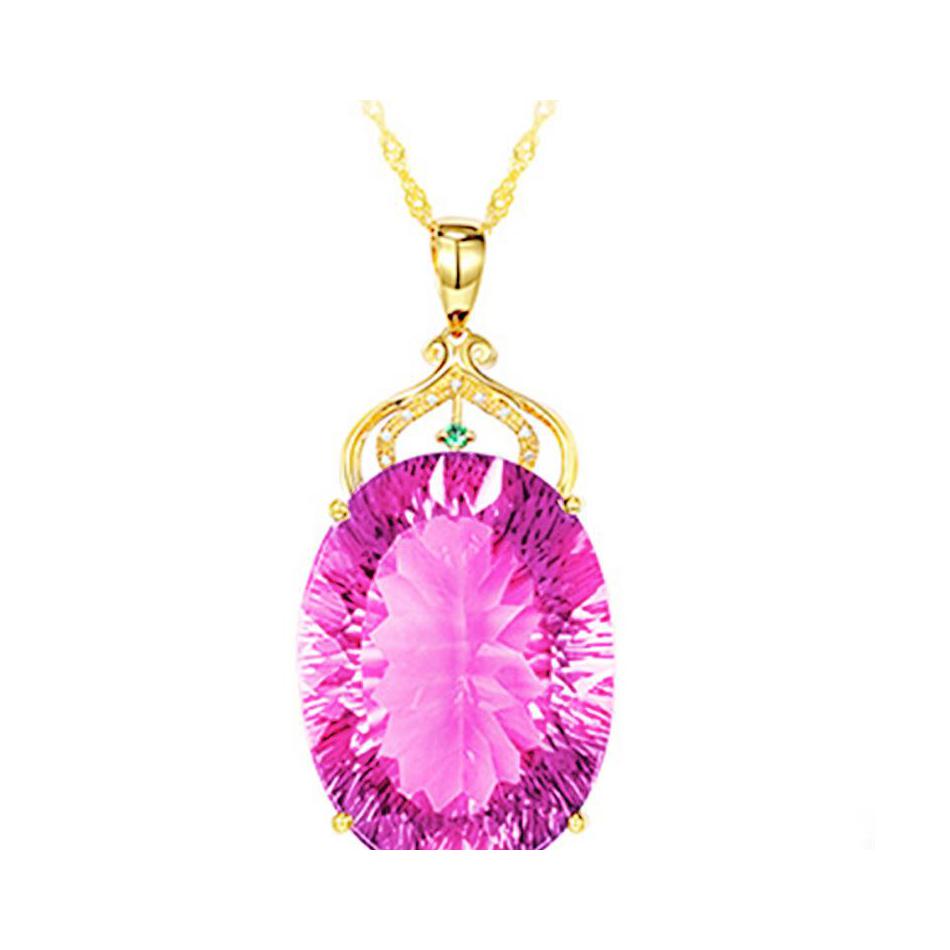 Pendant Necklaces Goldplated Peach Heartshaped Sexy Pink Diamond Necklace Luxurious And Noble Large Oval Loose Stone With Colorf Tre Dhkgx
Pendant Necklaces Goldplated Peach Heartshaped Sexy Pink Diamond Necklace Luxurious And Noble Large Oval Loose Stone With Colorf Tre Dhkgx