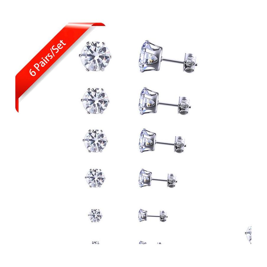 Stud 38Mm 6 Pairs/Set Korean Cz Earrings Set For Women Fashion Bling Cubic Zirconia Stone Earring Female 2021 Bride Wedding Jewelry Otrf4
Stud 38Mm 6 Pairs/Set Korean Cz Earrings Set For Women Fashion Bling Cubic Zirconia Stone Earring Female 2021 Bride Wedding Jewelry Otrf4
