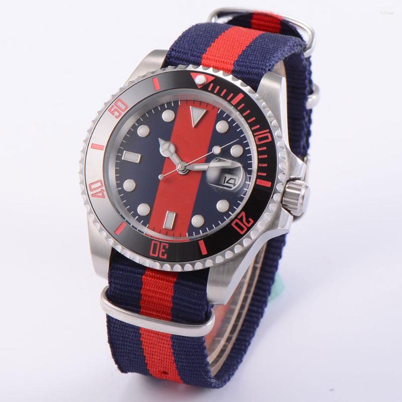 Wristwatches 40mm Blue & Orange Dial Sapphire Crystal Automatic Movement Mens Watch, Picture shown
Wristwatches 40mm Blue & Orange Dial Sapphire Crystal Automatic Movement Mens Watch, Picture shown