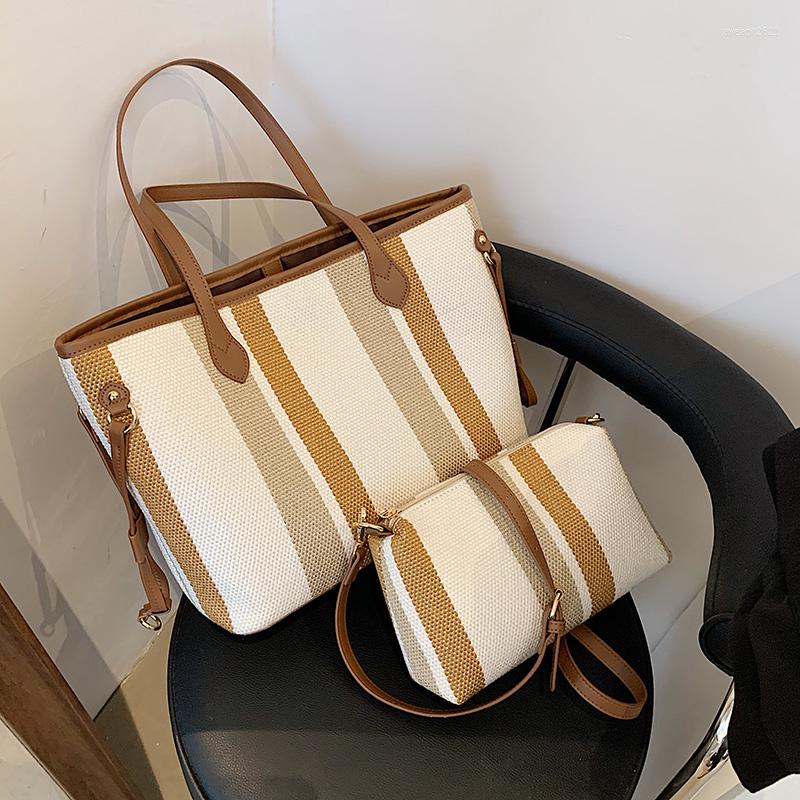 Evening Bags Simple Striped Large-capacity Bag Female Summer Wild 2023 Trendy Canvas Shoulder Student Portable Tote, Brown
Evening Bags Simple Striped Large-capacity Bag Female Summer Wild 2023 Trendy Canvas Shoulder Student Portable Tote, Brown