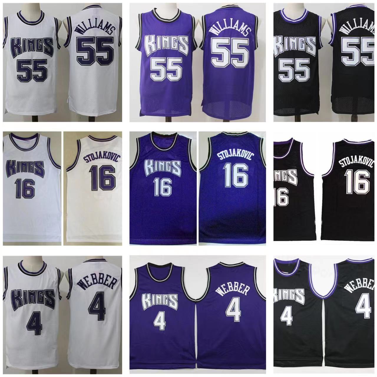 Retro Men basketball Jerseys Jason 55 Williams Peja 16 Stojakovic Chris 4 Webber Mitchell&Ness black blue 1998-99 Hardwoods Classic Jersey Vintage, Colour 1
Retro Men basketball Jerseys Jason 55 Williams Peja 16 Stojakovic Chris 4 Webber Mitchell&Ness black blue 1998-99 Hardwoods Classic Jersey Vintage, Colour 1