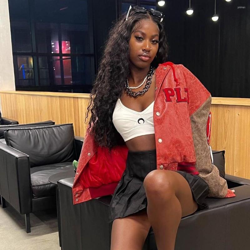 Women' Jackets 2023 High-end Baseball Young Casual Hooded Patchwork Overalls Open Stitch Full Sleeve Women Nature Slim Outwears, Red
Women' Jackets 2023 High-end Baseball Young Casual Hooded Patchwork Overalls Open Stitch Full Sleeve Women Nature Slim Outwears, Red