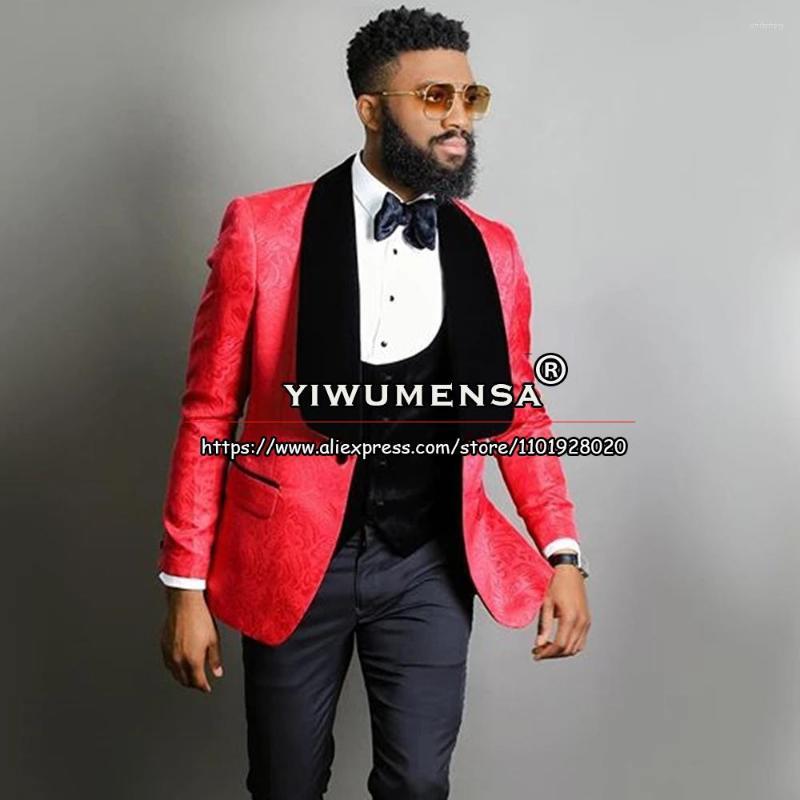 Men's Suits Classic Red Floral Men For Wedding Black Velvet Peaked Lapel Blazer Sets Formal Evening Business Jacquard Man Clothes 3Pcs, Navy blue
Men's Suits Classic Red Floral Men For Wedding Black Velvet Peaked Lapel Blazer Sets Formal Evening Business Jacquard Man Clothes 3Pcs, Navy blue