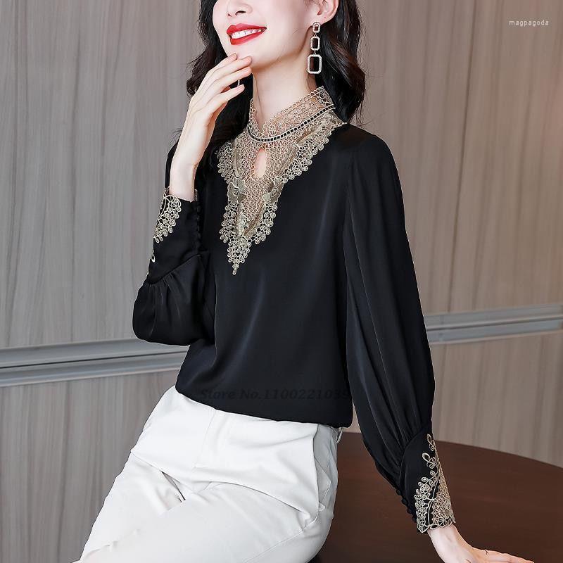 Ethnic Clothing 2023 Chinese Long Sleeves Style Shirt Women Lace Patchwork Satin Cheongsam Top Tang Suit Vintage Femme Traditional Blouse
Ethnic Clothing 2023 Chinese Long Sleeves Style Shirt Women Lace Patchwork Satin Cheongsam Top Tang Suit Vintage Femme Traditional Blouse