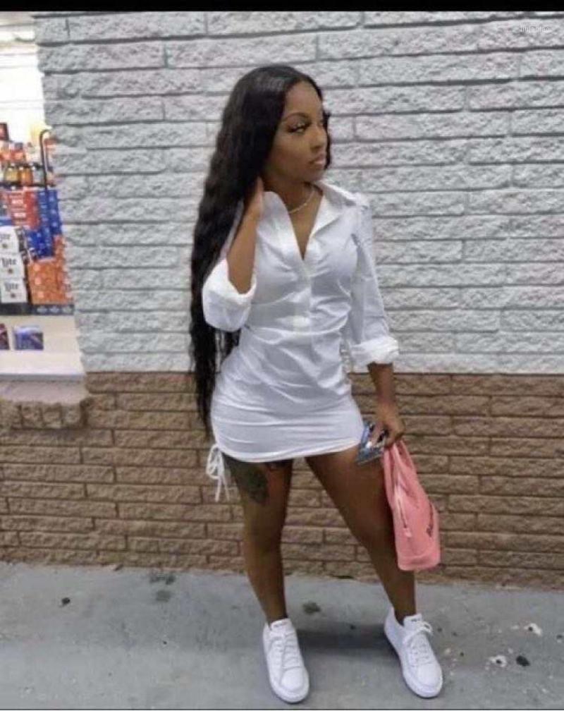 Casual Dresses 2023 Summer Style Commuter Fashion Solid Color Shirt Deep V Lace Dress, Black
Casual Dresses 2023 Summer Style Commuter Fashion Solid Color Shirt Deep V Lace Dress, Black