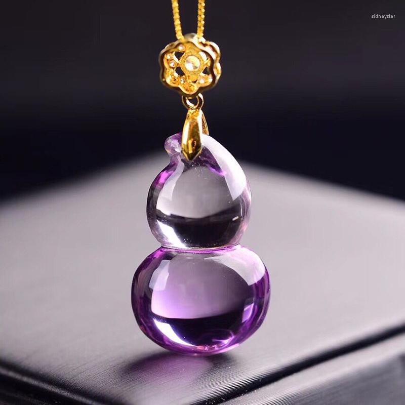 Pendant Necklaces Wholesale Purple Gourd Natural Crystal Chain Necklace Lucky For Women Blessing Jewelry
Pendant Necklaces Wholesale Purple Gourd Natural Crystal Chain Necklace Lucky For Women Blessing Jewelry