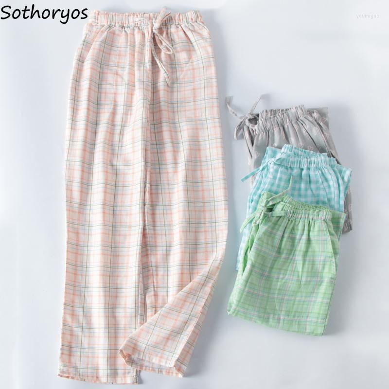 Women's Sleepwear Women Sleep Bottom Cotton Cozy Simple Plaid Pocket Homewear Loose Korean Style Leisure All-match Breathable Ulzzang Cute, Green
Women's Sleepwear Women Sleep Bottom Cotton Cozy Simple Plaid Pocket Homewear Loose Korean Style Leisure All-match Breathable Ulzzang Cute, Green