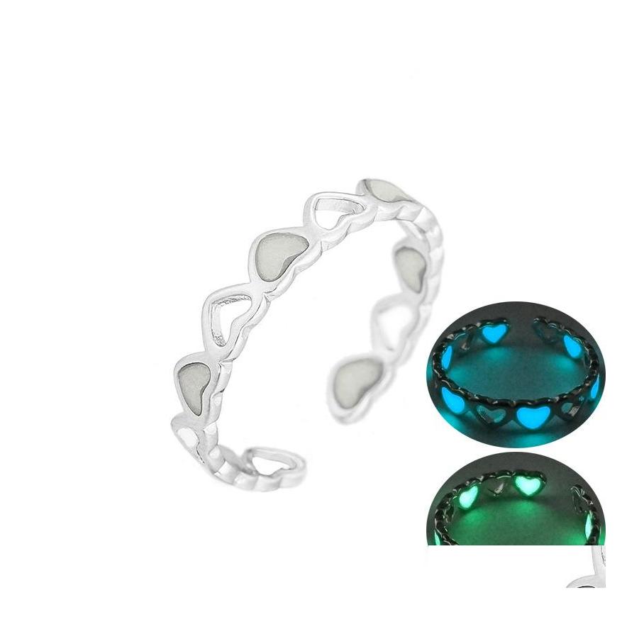 Band Rings Luminous Love Heart Open For Women Glow In The Dark Wedding Finger Ring Fashion Party Jewelry Gift Drop Delivery Otm9Y
Band Rings Luminous Love Heart Open For Women Glow In The Dark Wedding Finger Ring Fashion Party Jewelry Gift Drop Delivery Otm9Y