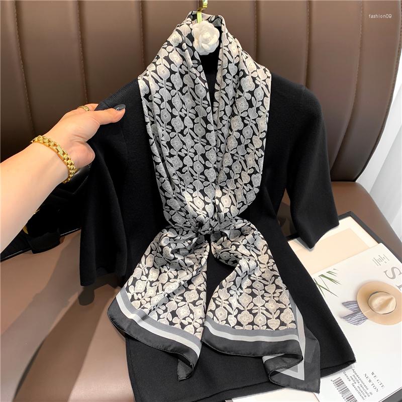 Scarves Design Silk Satin Long Shawl Scarf Women Print Neck Tie Female Hand Bufandan Wraps Headkerchief Hijab 2023
Scarves Design Silk Satin Long Shawl Scarf Women Print Neck Tie Female Hand Bufandan Wraps Headkerchief Hijab 2023