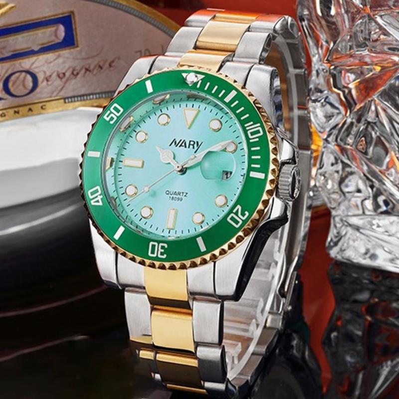 Wristwatches Fashion Round Dial Luminous Quartz Wristwatch Business Steel Belt Men Watch Sports Watches Rotatable Bezel GMT Sapphire Glass
Wristwatches Fashion Round Dial Luminous Quartz Wristwatch Business Steel Belt Men Watch Sports Watches Rotatable Bezel GMT Sapphire Glass