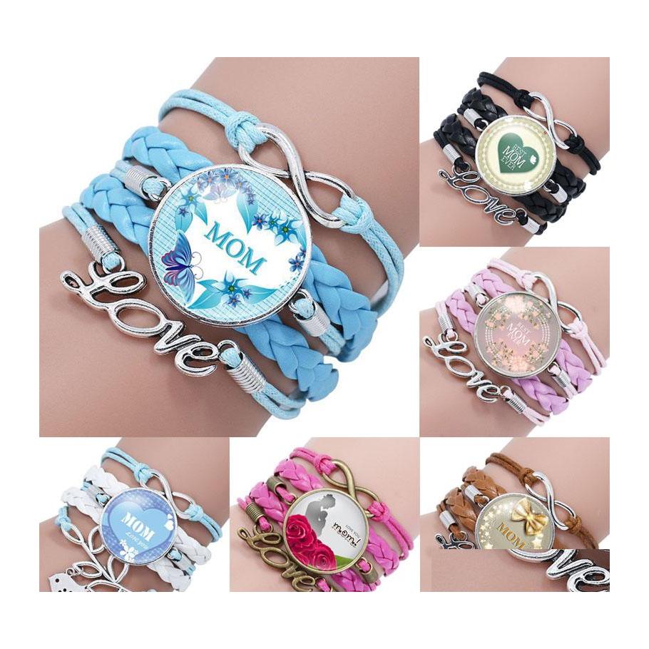 Charm Bracelets We Love You Mom Infinity Bracelet Ever Glass Cabochon Braided Leather Rope Wrap Bangle For Women Mama Mothers Day Dr Otvwd
Charm Bracelets We Love You Mom Infinity Bracelet Ever Glass Cabochon Braided Leather Rope Wrap Bangle For Women Mama Mothers Day Dr Otvwd