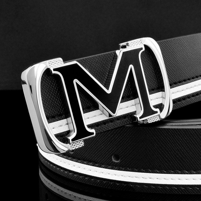 Belts Casual M Letter Buckle Mens Genuine Leather Belt Fashion Fancy Vintage Jeans Waist Cintos Para Hombre Marca, Black
Belts Casual M Letter Buckle Mens Genuine Leather Belt Fashion Fancy Vintage Jeans Waist Cintos Para Hombre Marca, Black