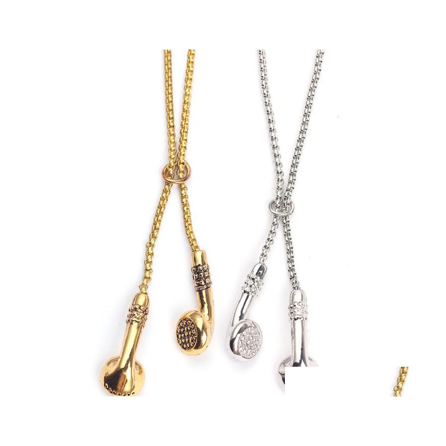 Pendant Necklaces Fashion Jewelry Hip Hop Music Earbud Metal Necklace Mens Wear Drop Delivery Pendants Dhlfp
Pendant Necklaces Fashion Jewelry Hip Hop Music Earbud Metal Necklace Mens Wear Drop Delivery Pendants Dhlfp