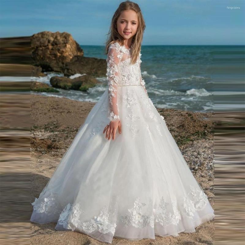 Girl Dresses Flower For Weddings White Lace Beaded Belt Detachable Cloak Scoop Neck Long Pageant Gowns First Communion Dress, Picture shown
Girl Dresses Flower For Weddings White Lace Beaded Belt Detachable Cloak Scoop Neck Long Pageant Gowns First Communion Dress, Picture shown