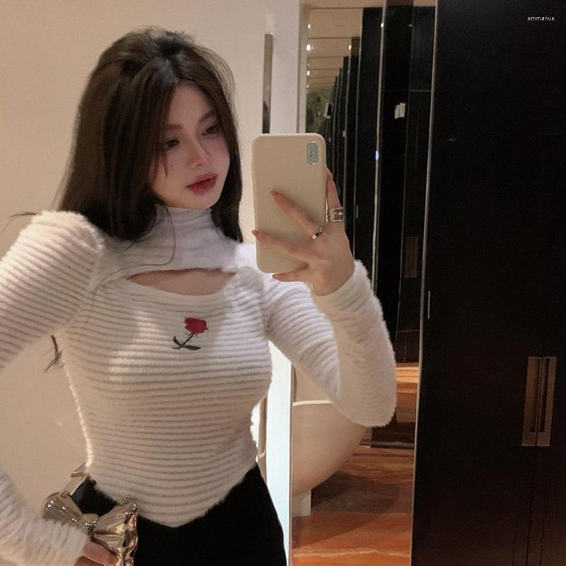 Women's Sweaters 2023 Spring Sweater Turtleneck Hollow Sexy Knitted Tops Flower Korean Style Slim Women Pullover Knitwear Sueter Mujer, White
Women's Sweaters 2023 Spring Sweater Turtleneck Hollow Sexy Knitted Tops Flower Korean Style Slim Women Pullover Knitwear Sueter Mujer, White